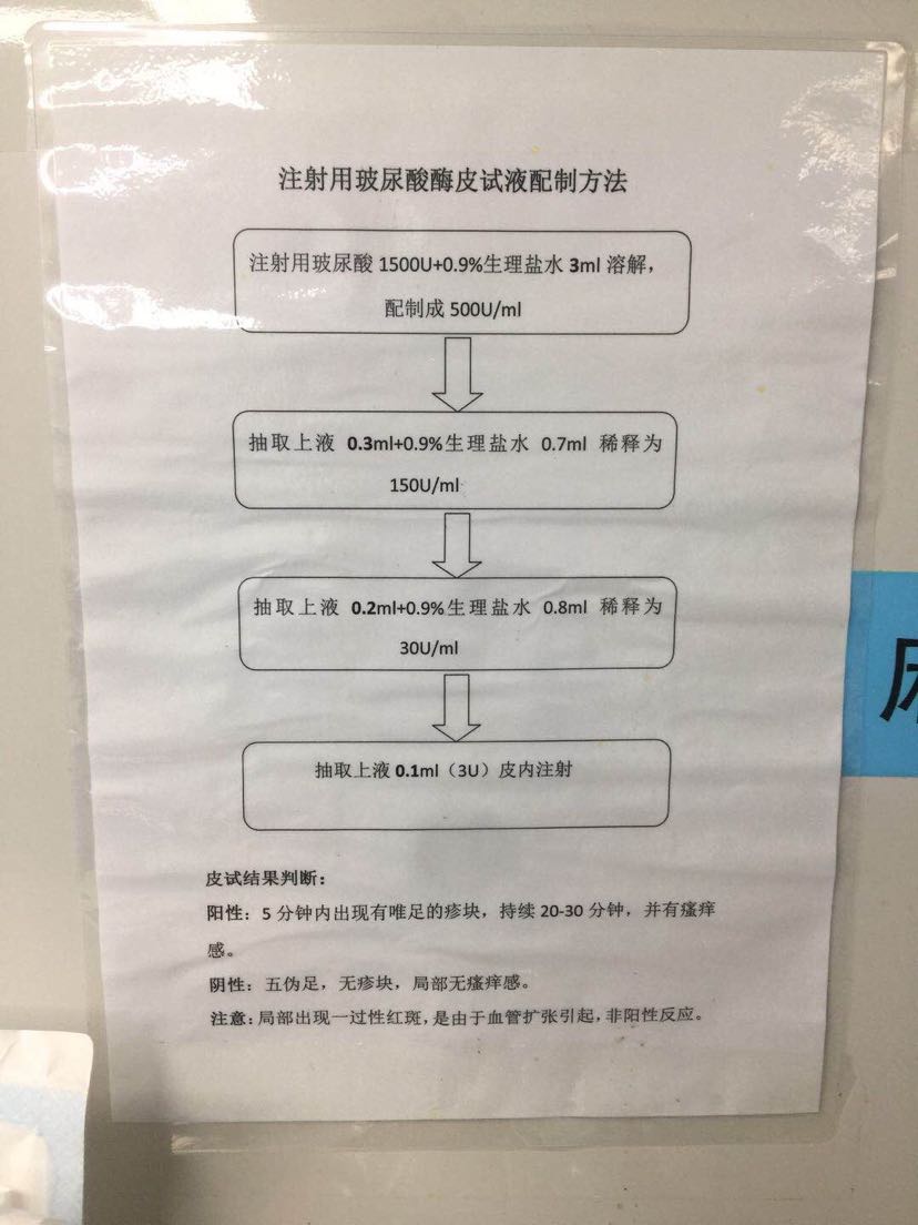 溶解酶对治疗玻尿酸栓塞的配比方案和过敏反应的处理,值得收藏.